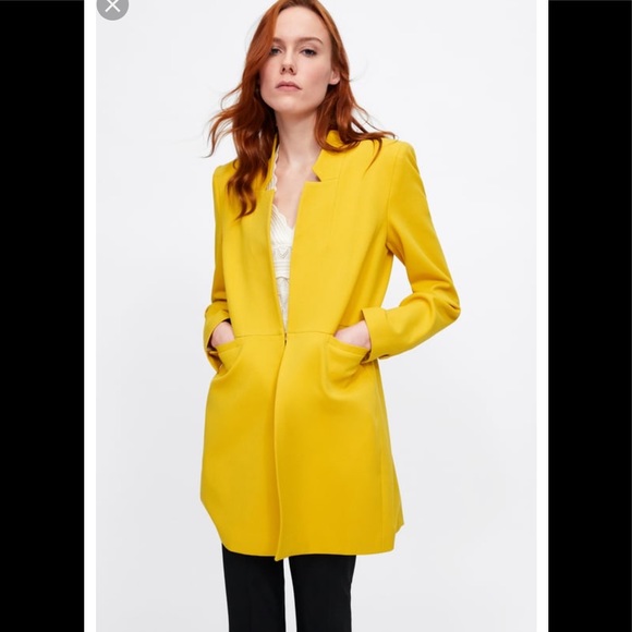 long yellow blazer